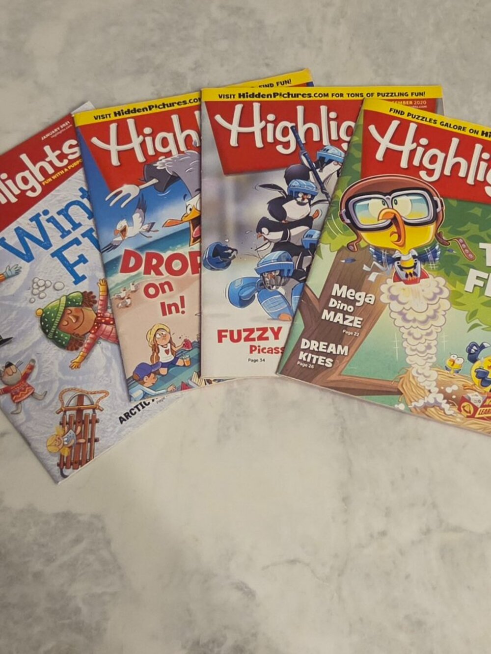 HIGHLIGHTS, FOUR ACTIVITY KIDS' MAGAZINES